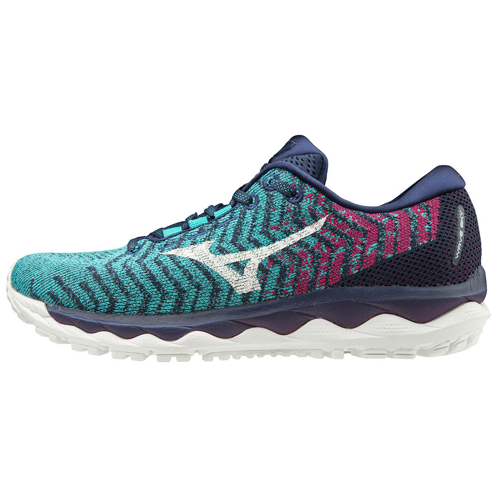 Zapatillas Running Mizuno WAVE SKY WAVEKNIT 3 Mujer Azules/Moradas Ofertas KXZH-15286